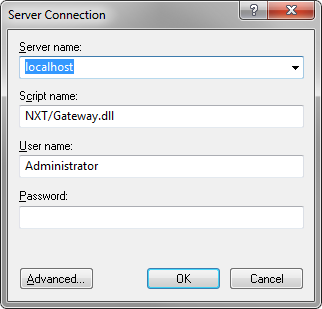 Server Connection Window